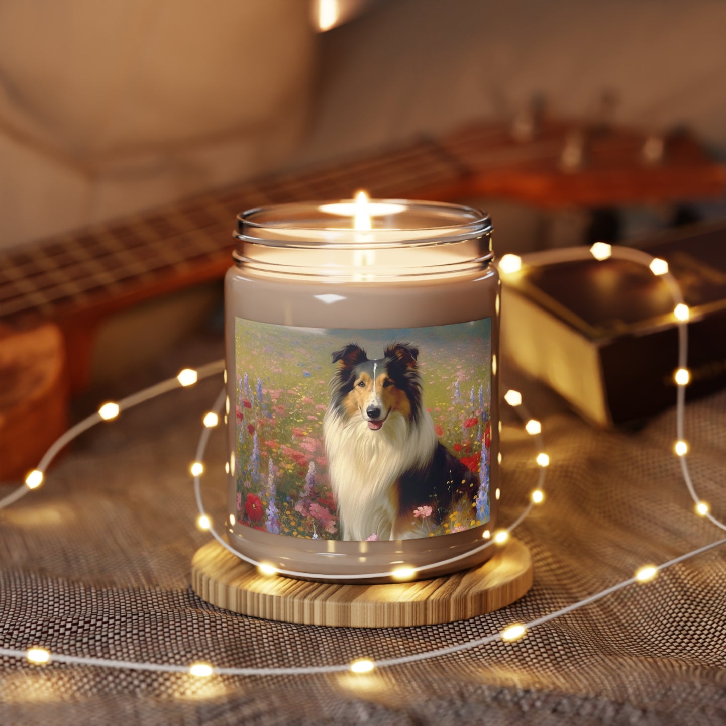 Collie in Wildflowers