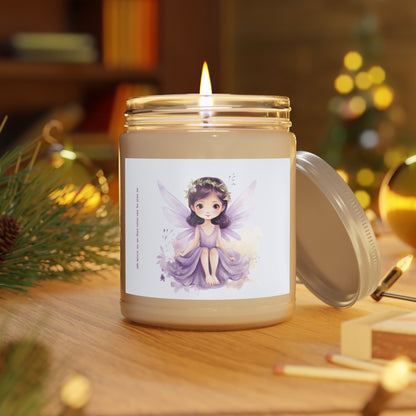 Sitting in soft violet peace