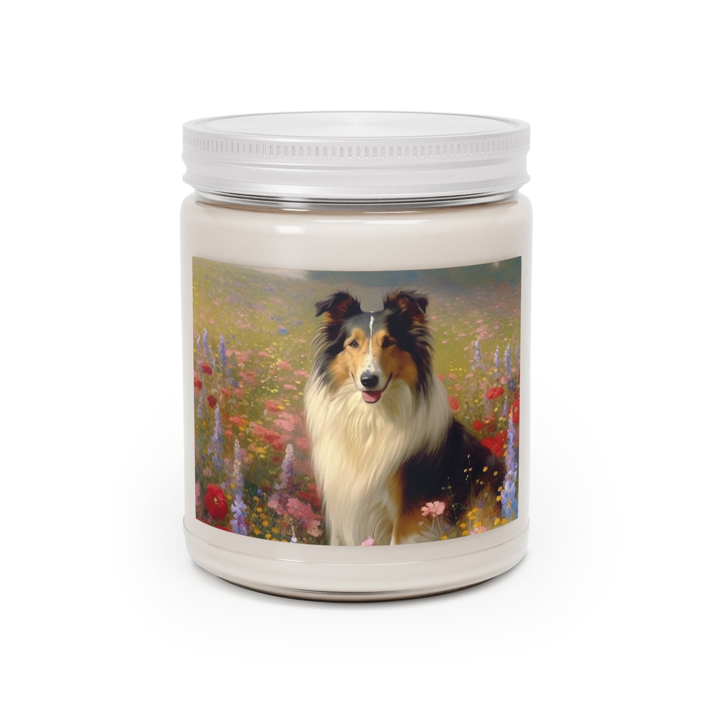 Collie in Wildflowers