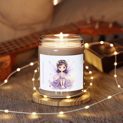 Laila seated in lavender light